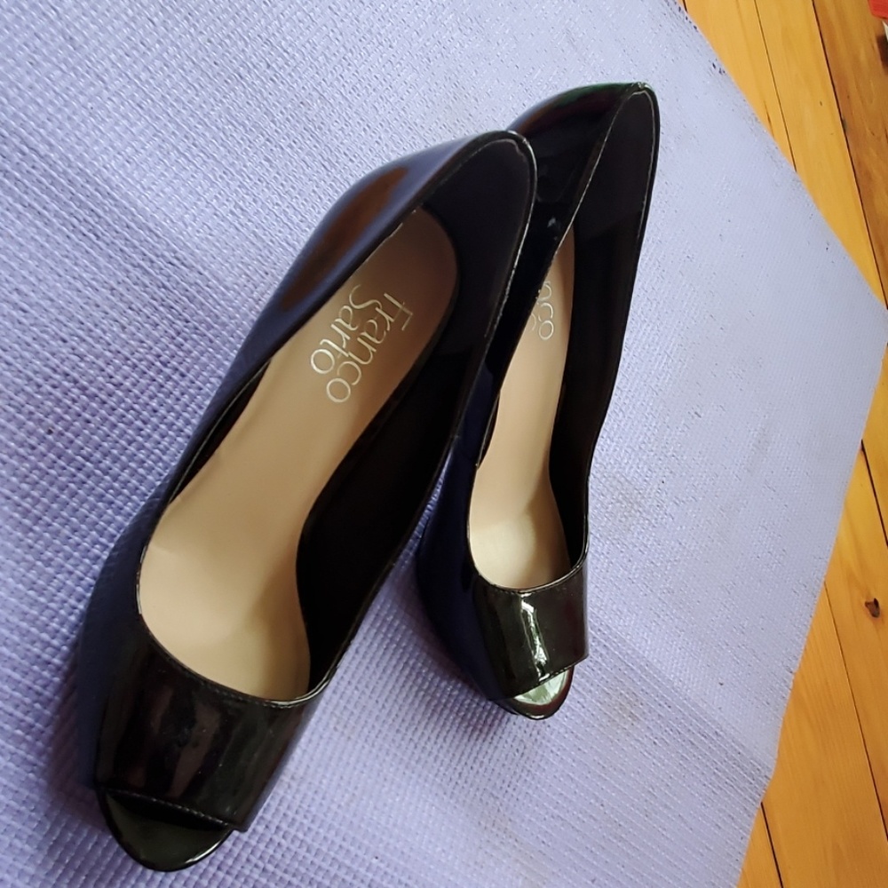 Franco Sarto black open toe shoes